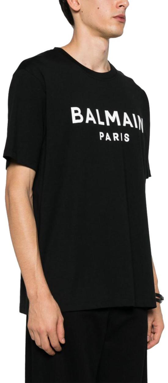 25FW 발망 반팔 티셔츠 FH1EG000BB73EAB BLACK - BALMAIN