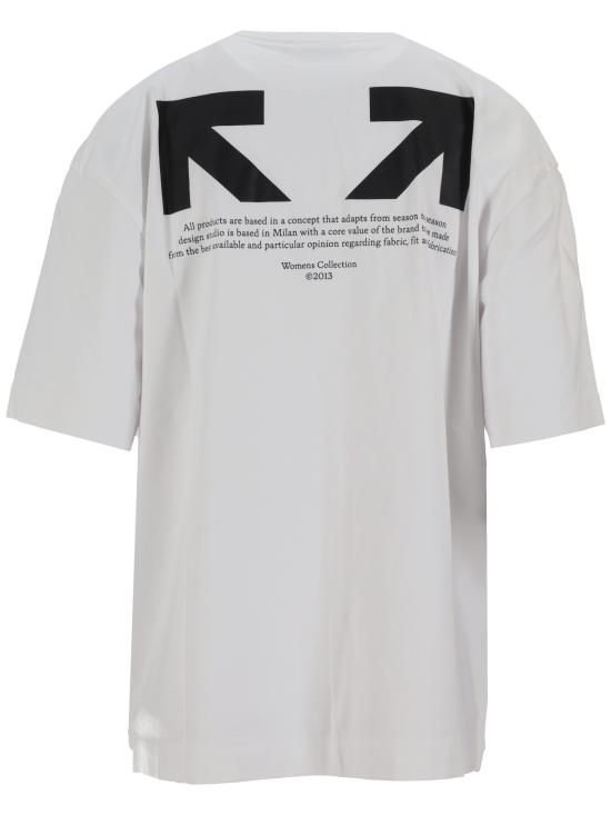 26FW 오프화이트 반팔 티셔츠 OWAA13FF25JER004 0110 WHITE BLACK - OFF WHITE