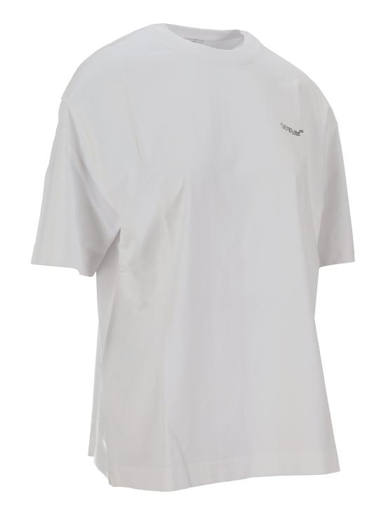 26FW 오프화이트 반팔 티셔츠 OWAA13FF25JER004 0110 WHITE BLACK - OFF WHITE