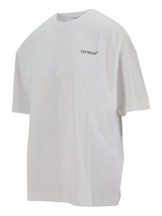 26FW 오프화이트 반팔 티셔츠 OWAA13FF25JER004 0110 WHITE BLACK - OFF WHITE