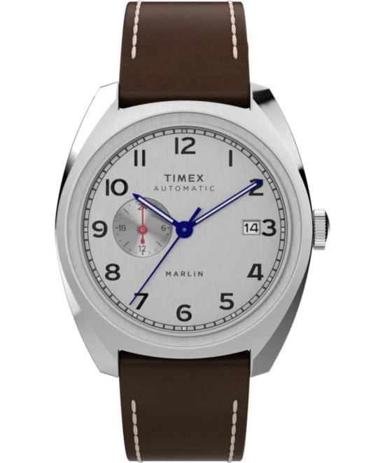  타이맥스 손목시계 Timex Marlin Sub Dial 자동 39mm 가죽 스트랩 시계