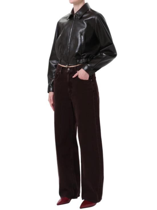  에이골디 가죽 자켓 아골드 에시 리사이클드 크롭 재킷 - AGOLDE