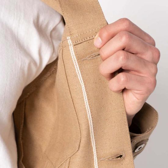  네이키드 & 페이머스 데님 자켓 네이키드 앤 페이머스 브라운 폭스 셀비지 데님 재킷 브라운 - NAKED & FAMOUS