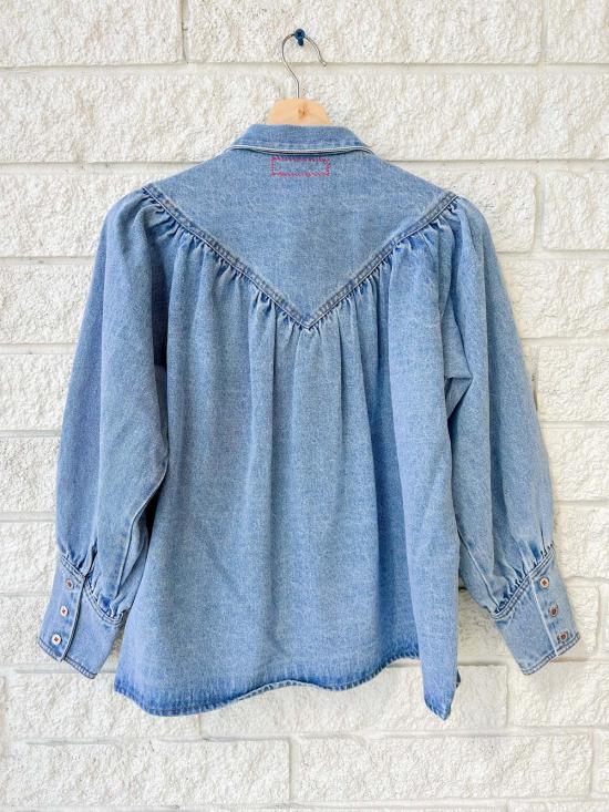  헌터 벨 블라우스 오데사 셔츠 빈티지 데님 - HUNTER BELL