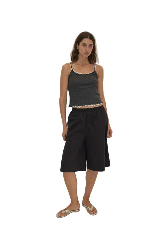  데이지 스튜디오 민소매 티셔츠 플라운스 탱크 그레이 - DEIJI STUDIO