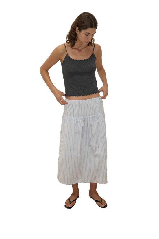  데이지 스튜디오 민소매 티셔츠 플라운스 탱크 그레이 - DEIJI STUDIO