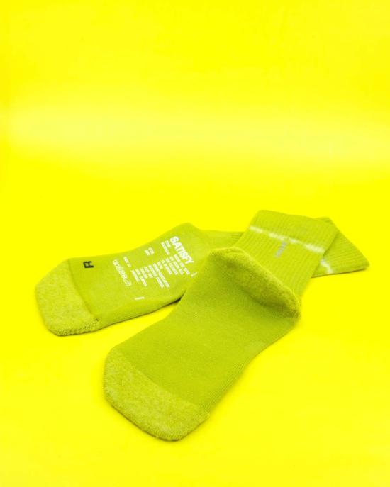  새티스파이 양말 세티스파이 타이 다이 그레노블 그린 메리노 나일론 튜브 - SATISFY