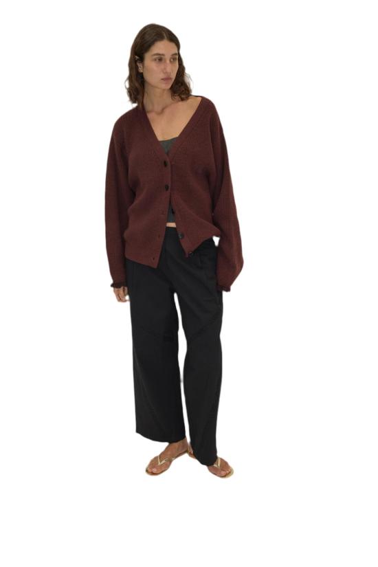  데이지 스튜디오 가디건 플라운스 카디건 버건디 - DEIJI STUDIO