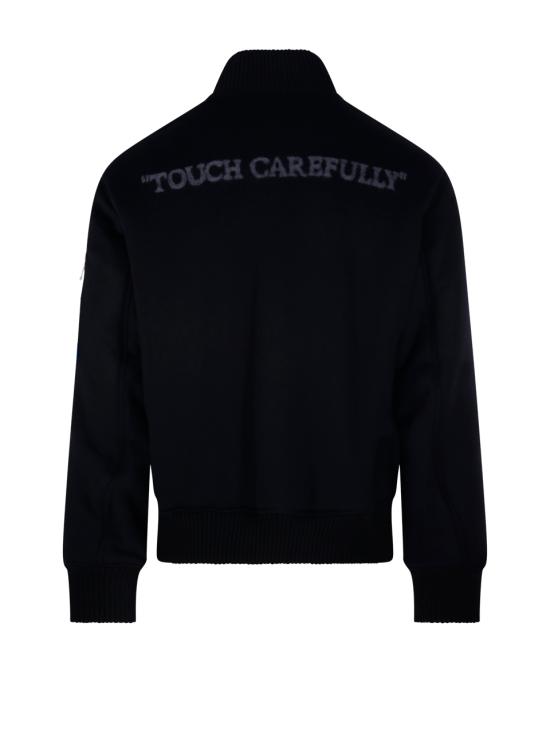 25FW 오프화이트 봄버 자켓 OMEH05JF25 FAB001 1007 BLACK DARK GREY - OFF WHITE