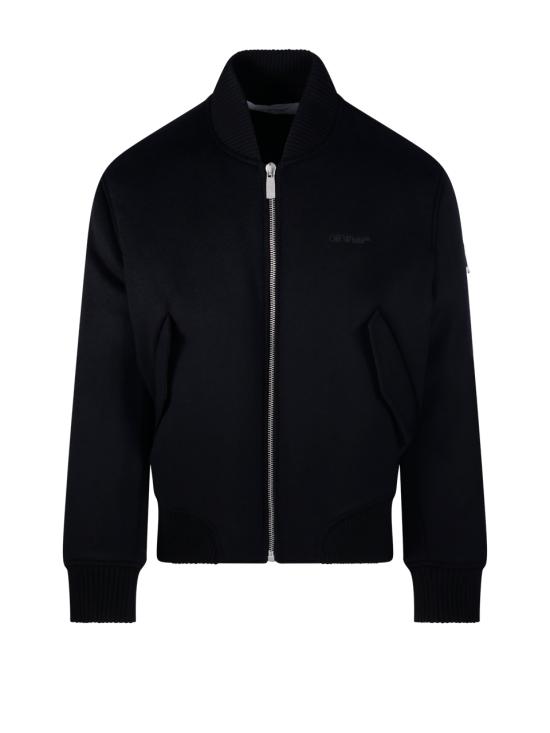 25FW 오프화이트 봄버 자켓 OMEH05JF25 FAB001 1007 BLACK DARK GREY