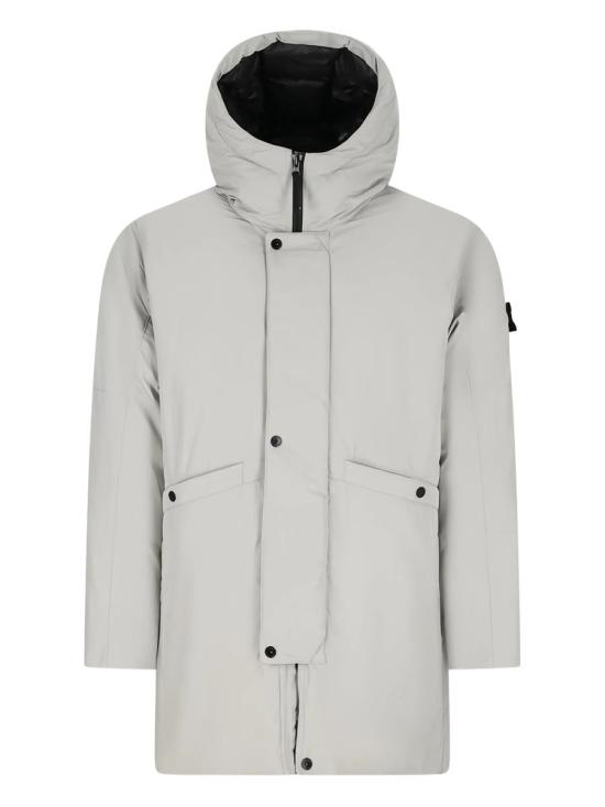 25FW 스톤 아일랜드 마이크로 트윌 안티 드롭 멀티 포켓 후드 다운 파카 K2S157100008S0026 61905 V0061 PEARL GREY