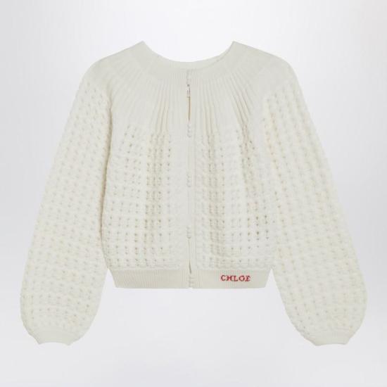 25FW 끌로에 가디건 CH25WMP07590 R CHLOE 107 WHITE