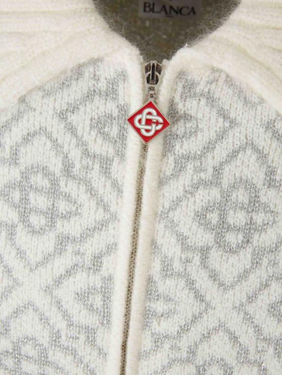 25FW 카사블랑카 스웨터 KW 1042 01 EX MIX WHITE Beige - CASABLANCA