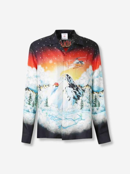 25FW 카사블랑카 긴팔 셔츠 SH 006 06 EX SKI LAKE Multicolor