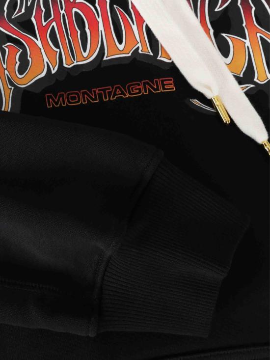 25FW 카사블랑카 스웨터 JTP 292 01 EX BLACK LOOPBACK Black - CASABLANCA