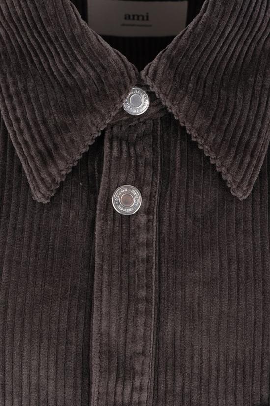 25FW 아미 코듀로이 벨벳 사이드 슬릿 오버셔츠 USH793CO0131020 GREY - AMI