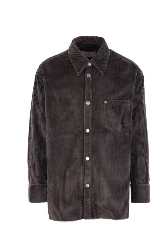 25FW 아미 코듀로이 벨벳 사이드 슬릿 오버셔츠 USH793CO0131020 GREY