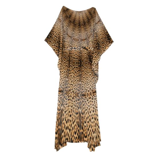 25FW 로베르토 카발리 미디 원피스 VWT180 SQR80 00504 BROWN - ROBERTO CAVALLI