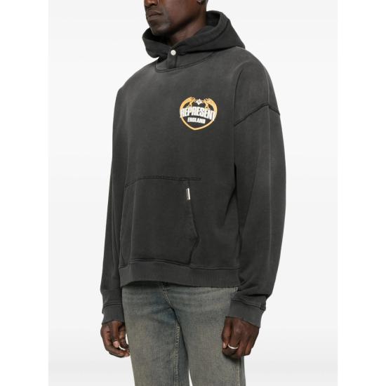 25FW 리프레젠트 후드 티셔츠 MLM100368 04 STBK GREY - REPRESENT