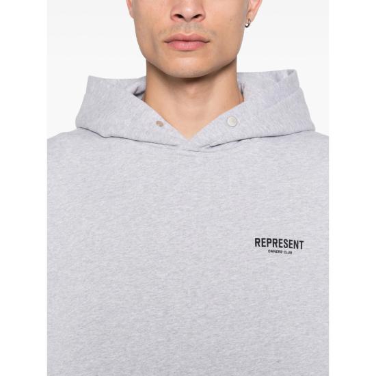 26SS 리프레젠트 후드 티셔츠 OCM41113 158 ASGRE GREY - REPRESENT
