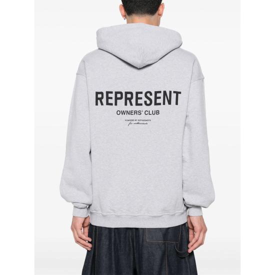 26SS 리프레젠트 후드 티셔츠 OCM41113 158 ASGRE GREY - REPRESENT