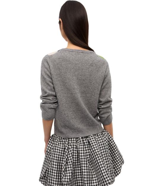 25FW 가니 가디건 K2512 921 S Grey - GANNI