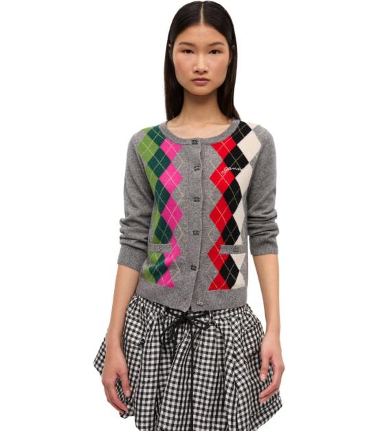 25FW 가니 가디건 K2512 921 S Grey - GANNI