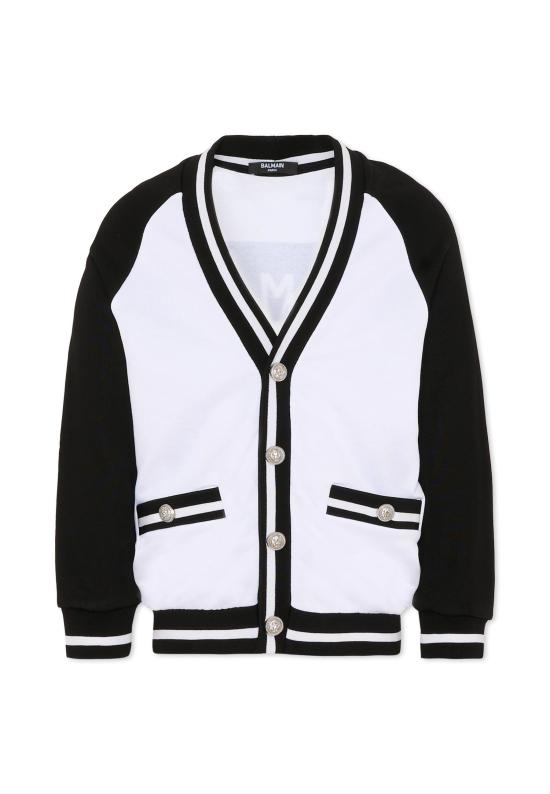  [키즈] 발망 가디건 BU4A40 Z1869 100NE WHITE - BALMAIN