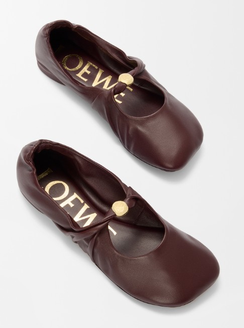 25FW 로에베 뮬/슬리퍼 L815466X46 7110 BURGUNDY - LOEWE