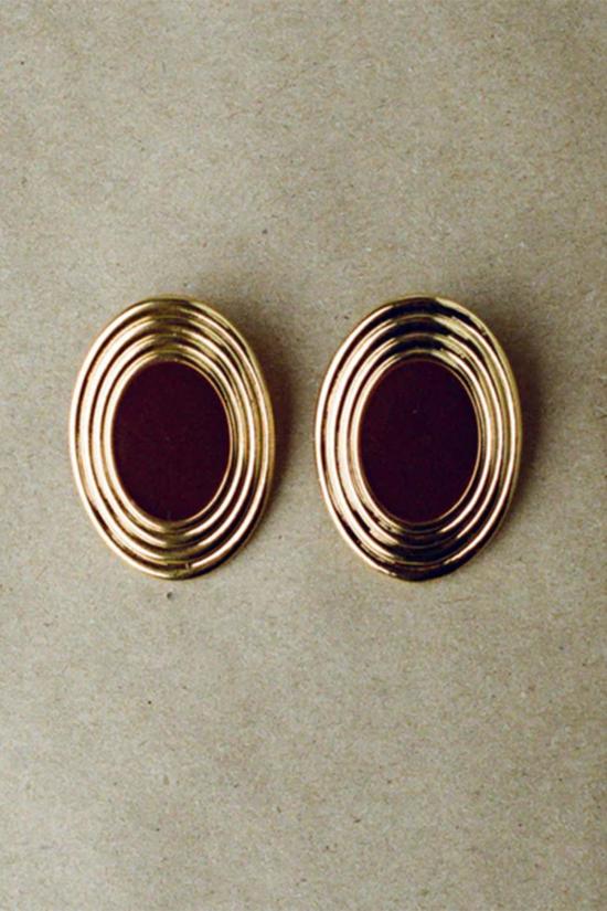  헤븐 메이헴 이어링 로완 귀걸이 브라운/골드 - HEAVEN MAYHEM