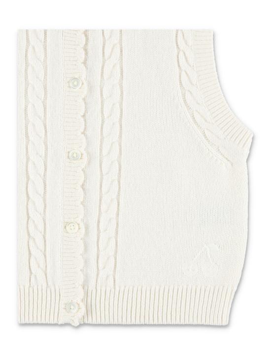 25FW [키즈] 봉쁘앙 베스트 P05GCAK00019 002 MILK WHITE - BONPOINT