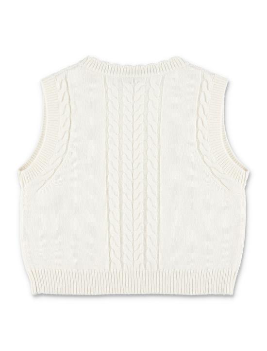 25FW [키즈] 봉쁘앙 베스트 P05GCAK00019 002 MILK WHITE - BONPOINT