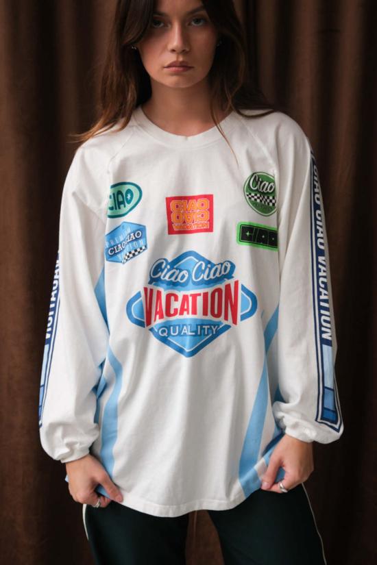  CIAO CIAO 긴팔 티셔츠 Ciao Ciao Moto  화이트 - OTHER BRANDS