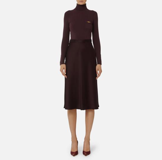 25FW 엘리자베타프랜치 미디 원피스 AM06B56E2 EA4 Merlot - ELISABETTA FRANCHI