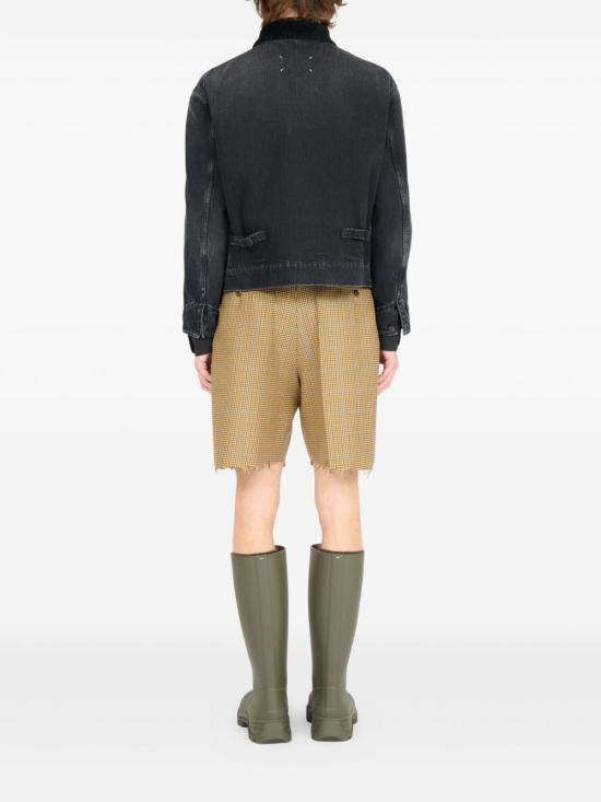 25FW 마르지엘라 리브드 칼라 데님 자켓 리브드 칼라 데님  S50AM0650 M30040961 Black - MAISON MARGIELA