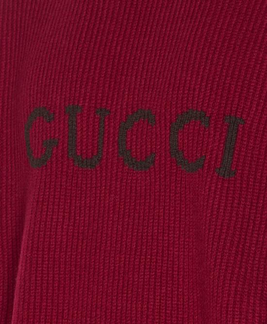 25FW 구찌 울 캐시미어 립 니트 스웨터 833499 XKEYJ6005 Red - GUCCI