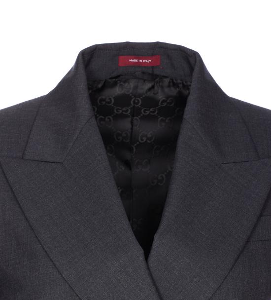 25FW 구찌 더블 브레스티드 울 자켓 840785 Z7ASP1054 Grey - GUCCI