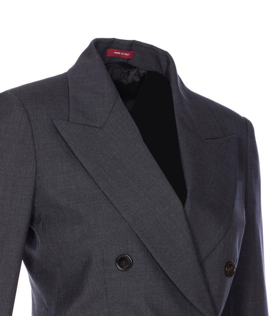 25FW 구찌 더블 브레스티드 울 자켓 840785 Z7ASP1054 Grey - GUCCI