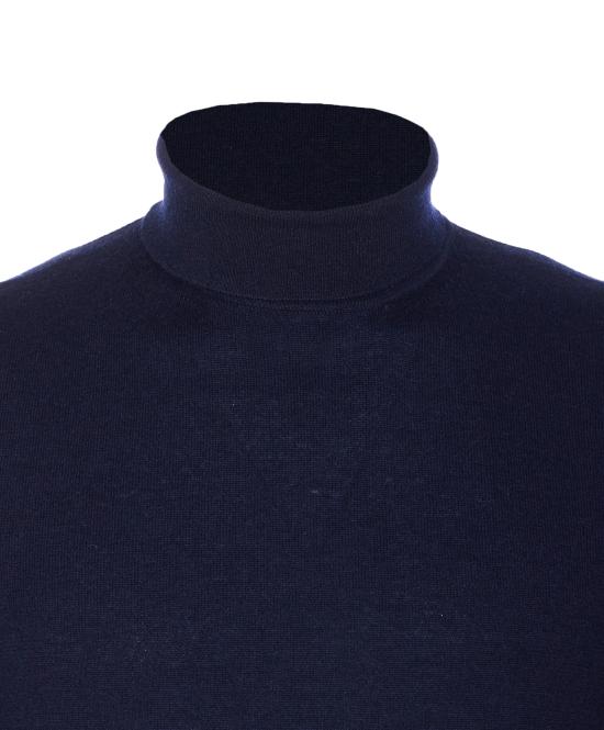 25FW 구찌 파인 소프트 캐시미어 터틀넥 850166 XKE044795 Blue - GUCCI