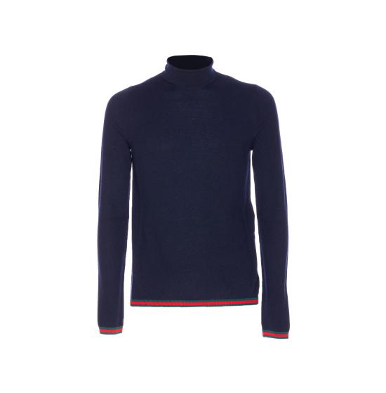 25FW 구찌 파인 소프트 캐시미어 터틀넥 850166 XKE044795 Blue