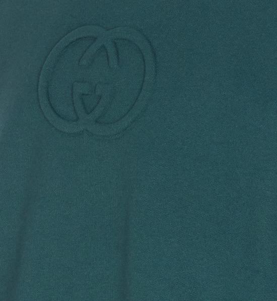 25FW 구찌 브러시드 코튼 저지 스웨트셔츠 848737 XJHKI3348 Green - GUCCI