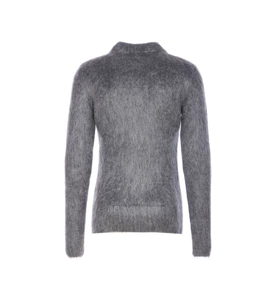 25FW 구찌 브러시드 울 모헤어 가디건 849729 XKE7O1087 Grey - GUCCI