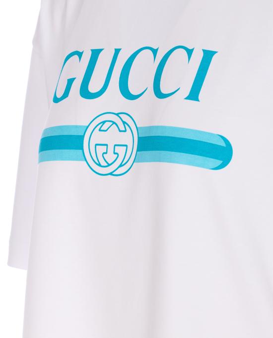 25FW 구찌 프린티드 소프트 코튼 저지 반팔 티셔츠 837959 XJHGY9081 White - GUCCI