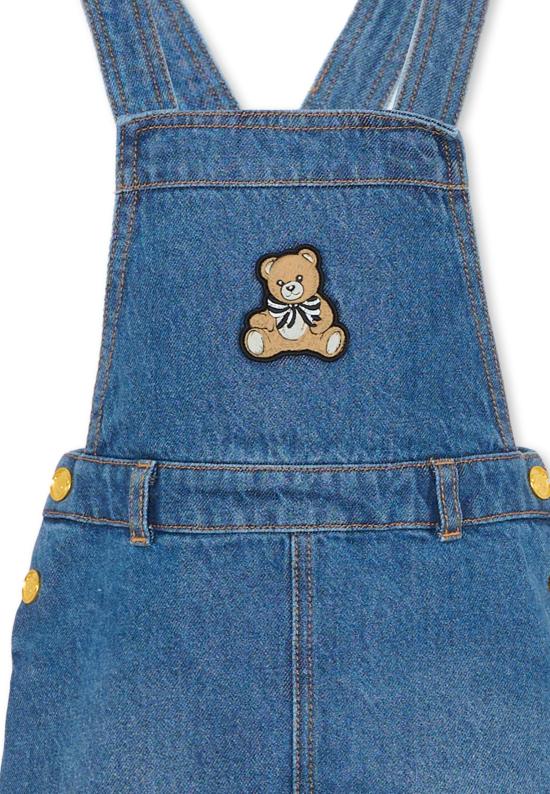 25FW [키즈] 모스키노 점프수트 HDJ03V L0E29 40139 DENIM - MOSCHINO