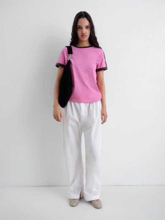 25FW 기마구아스 반팔 티셔츠 RUF2522143 90 Pink black - GIMAGUAS