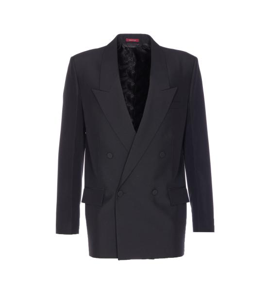 25FW 구찌 더블 브래스트 테크니컬 파나마 자켓 849881 Z7AYA1000 Black