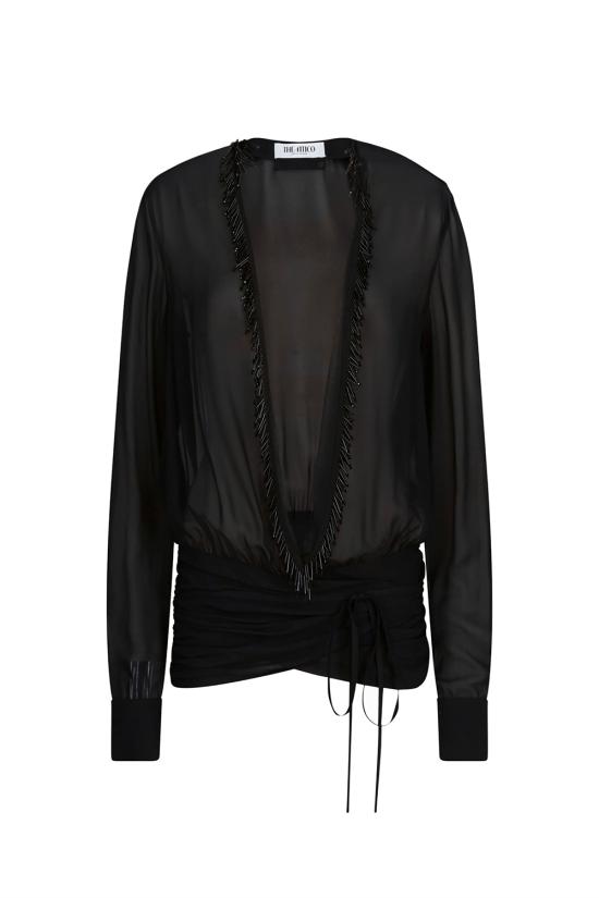 25FW 디 아티코 가디건 251WCE00003PAA085RA 100 Black