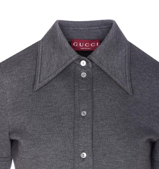 25FW 구찌 울 코튼 저지 셔츠 836442 Z7AY91088 Grey - GUCCI