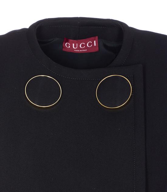 25FW 구찌 맥시 버튼 베스트 846442 ZAS461000 Black - GUCCI