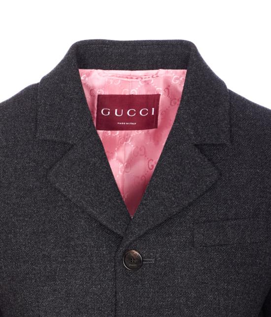 25FW 구찌 클래식 라펠 울 재킷 836720 Z7AXH1168 Grey - GUCCI